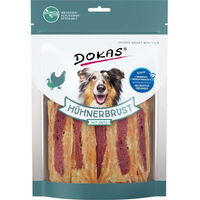 Produktbild von Dokas Hundesnack Trockenfleisch Hühnerbrust mit Ente 2x220g