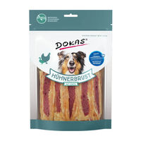 Produktbild von Dokas Hundesnack Trockenfleisch Hühnerbrust mit Ente hoher Fleischanteil 220 g - 8 x 220 g