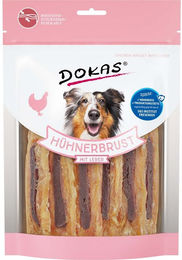 Produktbild von Dokas Hundesnack Trockenfleisch Hühnerbrust mit Leber 8x220g