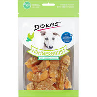 Produktbild von Dokas Hundesnack Trockenfleisch Hühnerbrust mit Süßkartoffel 700g - 70 g