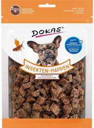 Produktbild von Dokas Insekten-Happen Belohnungssnack mit Mehlwürmern, Grillen und Karotte 5x100g