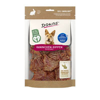 Produktbild von Dokas Kaninchen-Rippen getrockneter Naturkauartikel getreidefrei und sojafrei - 7 x 100 g