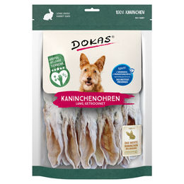 Dokas Kaninchenohren mit Fell getrocknet Hundesnack Monoprotein ohne Farb- und Aromastoffe 180 g - 7 x 180 g – Bild 1 von 3