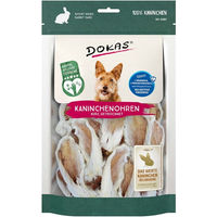 Produktbild von Dokas Kaninchenohren mit Fell getrocknet Monoprotein Hundesnack 100 g - 7 x 100 g