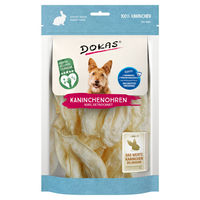 Produktbild von Dokas Kaninchenohren ohne Fell getrocknet Monoprotein Naturkauartikel 70 g - 4 x 70 g