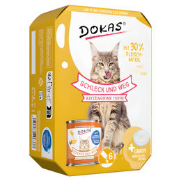 Dokas Katzendrink Huhn 6 x 100 g zur Unterstützung der Flüssigkeitsaufnahme für Katzen – Bild 1 von 4