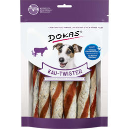 Dokas Kau-Twister Hundesnack Rinderhaut, Ente, getreidefrei, hoher Fleischanteil, 200 g - 9 x 200 g – Bild 1 von 5