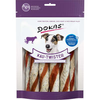 Produktbild von Dokas Kau-Twister Hundesnack Rinderhaut, Ente, getreidefrei, hoher Fleischanteil, 200 g - 9 x 200 g