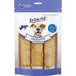 Produktbild von Dokas Kaurippe mit Hühnerbrust Monoprotein Kausnack für Hunde 2x210g