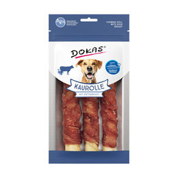 Produktbild von Dokas Kaurolle mit Entenbrust für Hunde 3x150g