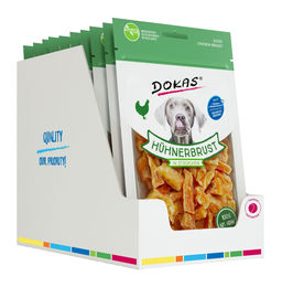Produktbild von Dokas Kausnack Hühnerbrust in Stückchen Monoprotein Hundesnack 10 x 70g - 10 x 70 g