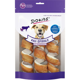 Produktbild von Dokas Kausnack Kau-Spirale mit Hühnerbrust für Hunde 4x110g