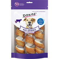 Produktbild von Dokas Kausnack Kau-Spirale mit Hühnerbrust für Hunde 4x110g