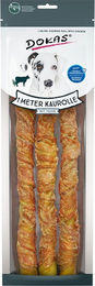 Dokas Kausnack Kaurolle für Hunde mit Huhn und Rinderhaut 1 Meter 315g getreidefrei und glutenfrei - 8 x 315 g – Bild 1 von 3