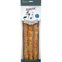 Produktbild von Dokas Kausnack Kaurolle für Hunde mit Huhn und Rinderhaut 1 Meter 315g getreidefrei und glutenfrei - 8 x 315 g