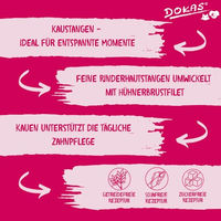 Produktbild von Dokas Kausnack Kaustange für Hunde mit Huhn und Rind getreidefrei und glutenfrei 9 x 200g - 9 x 200 g