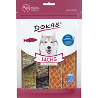 Produktbild von Dokas Lachs in Streifen Trockenfleisch 2x100g
