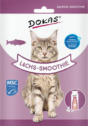 Produktbild von Dokas Lachs-Smoothie Creme Paste für Katzen 4x120ml