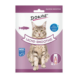Dokas Lachs-Smoothie Katzensnack mit Creme für Katzen Adult 120 g - 32 x 30 ml – Bild 1 von 4