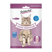 Produktbild von Dokas Lachs-Smoothie Katzensnack mit Creme für Katzen Adult 120 g - 32 x 30 ml