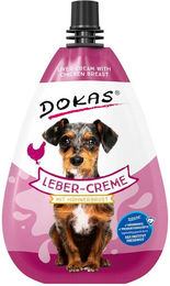 Produktbild von Dokas Leber-Creme mit Hühnerbrust für Hunde 4x85g