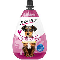Produktbild von Dokas Leber-Creme mit Hühnerbrust für Hunde 4x85g