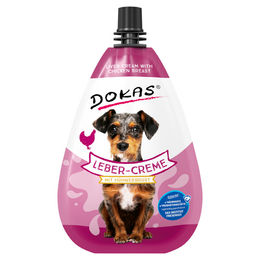 Dokas Leber-Creme mit Hühnerbrust Hundensnack getreidefrei mit hohem Fleischanteil 85 g - 85 g – Bild 1 von 2