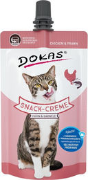 Produktbild von Dokas Snack-Creme Huhn & Garnele für Katzen 7x90g - 7 x 90 g