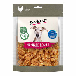 Produktbild von Dokas Tierwohl Hühnerbrust in Stücken Trockenfleisch mit hohem Fleischanteil 3x170g