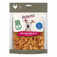 Produktbild von Dokas Tierwohl Hühnerbrust in Stücken Trockenfleisch mit hohem Fleischanteil 3x170g