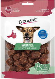 Dokas Vegan Hundewürfel mit Apfel und Banane ohne tierisches Protein 3x105g – Bild 1 von 2