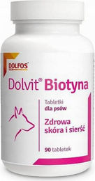 DOLFOS Dolvit Biotin Haut-Fell-Supplement für Hunde mit Vitaminen 90 Tabletten – Bild 1 von 1