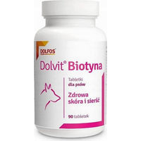 Produktbild von DOLFOS Dolvit Biotin Haut-Fell-Supplement für Hunde mit Vitaminen 90 Tabletten