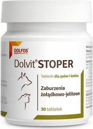 DOLFOS Dolvit Stoper Tabletten zur Unterstützung der Magen-Darm-Funktion für Hunde und Katzen 30 Stück – Bild 1 von 1