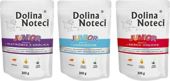Dolina Noteci Junior Premium Hundefutter mit hohem Fleischanteil Lamm Rind Kaninchen 12x300g – Bild 1 von 1