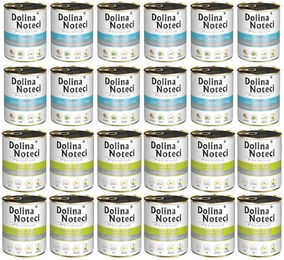 Produktbild von Dolina Noteci Mix Hundefutter mit Lamm, Gans, Schwein und Rind mit Kartoffeln 24x800g