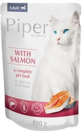 Dolina Noteci Piper Animals Katzen Nassfutter Lachs Pastete für adulte Katzen 10x100 g - 100 g – Bild 1 von 4