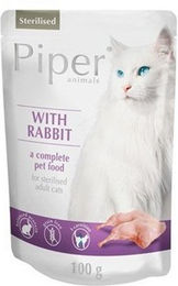 Dolina Noteci Piper Animals Katzenfutter Kaninchen für kastrierte Katzen Adult Getreidefrei 10x100 g – Bild 1 von 2