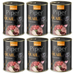 Dolina Noteci Piper Nasshundefutter Wachtel und Preiselbeeren Adult 6x 400g Dose - 400 g – Bild 1 von 2