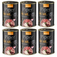 Produktbild von Dolina Noteci Piper Nasshundefutter Wachtel und Preiselbeeren Adult 6x 400g Dose - 400 g
