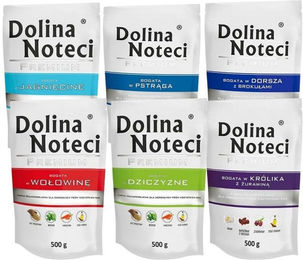 Dolina Noteci Premium Geschmacksmix Katzen Nassfutter Stückchen in Sauce für Adult 10x500g ohne Geflügel – Bild 1 von 1