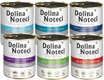 Produktbild von Dolina Noteci Premium Hundefutter Adult Gemischte Geschmacksrichtungen mit hohem Fleischanteil 10x800g