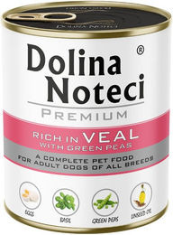 Produktbild von DOLINA NOTECI Premium Hundefutter Adult Kalb und Schwein mit grünen Erbsen getreidefrei und glutenfrei 800 g