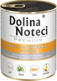 Produktbild von Dolina Noteci Premium Hundefutter Ente mit Kürbis Stückchen in Sauce Adult 24 x 800 g glutenfrei - 24 x 800 g