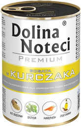 Produktbild von Dolina Noteci Premium Hundefutter Huhn Stückchen in Sauce Glutenfrei Adult 12 x 400 g - 12 x 400 g