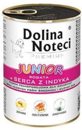 Produktbild von DOLINA NOTECI Premium Junior Hundefutter für kleine Rassen mit Putenherzen und Gänseleber 400 g - 400 g