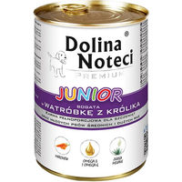 Produktbild von Dolina Noteci Premium Junior Hundefutter Kaninchenleber Sparpaket 48 x 400 g glutenfrei - 48 x 400 g
