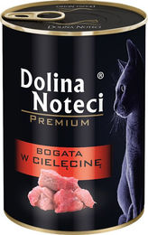 Dolina Noteci Premium Katzen Nassfutter Kalb für erwachsene Katzen getreidefrei 12 x 400 g - 12 x 400 g – Bild 1 von 3