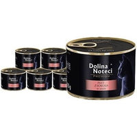 Produktbild von Dolina Noteci Premium Katzenpastete Kalb Huhn Schwein für erwachsene Katzen getreidefrei glutenfrei 12x185 g