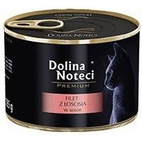 Produktbild von Dolina Noteci Premium Lachsfilet Nassfutter für Katzen Getreidefrei 185 g